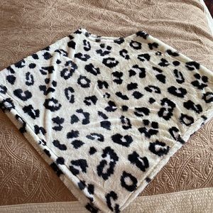 Super super soft animal print poncho